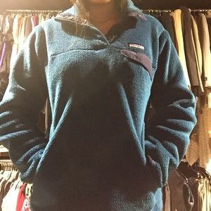 Turquoise Patagonia Fleece Pullover